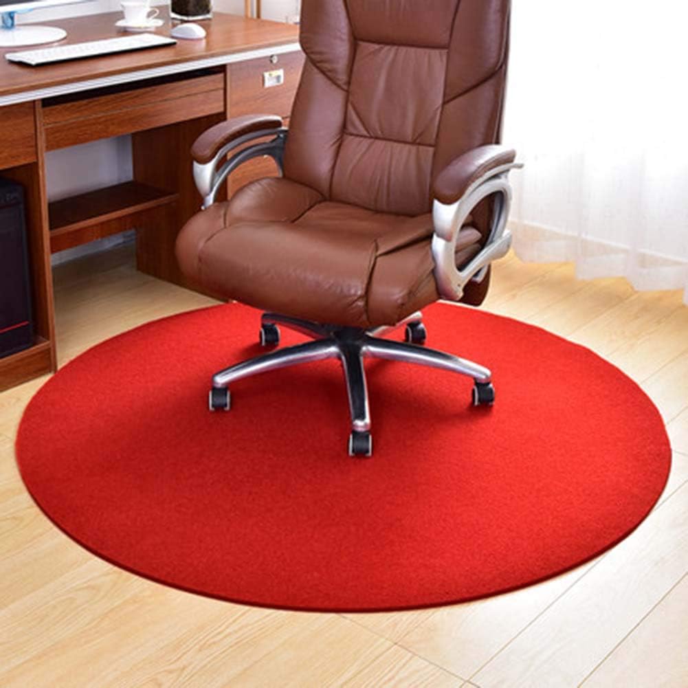 Thicken Round Chair Mat for Low Pile Carpet Floor Protector,Heavy Duty Scratch-Resistant Office Rolling Chair Hardwood Floor Mat,Non Slip Carpet,Easy Glide Wheel Runner Roll Chair Mat