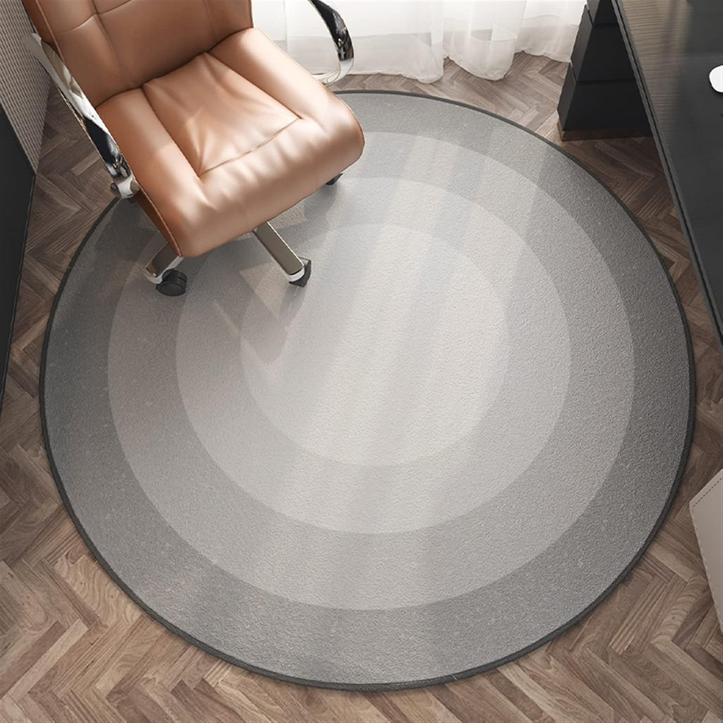 Round Office Chair Mat for Hardwood Floor Computer Gaming Rolling Chair Mat Floor Protector Mat Desk Rug Wood Tile Protection Mat for Office Home, Grey 2, Diameter 24"