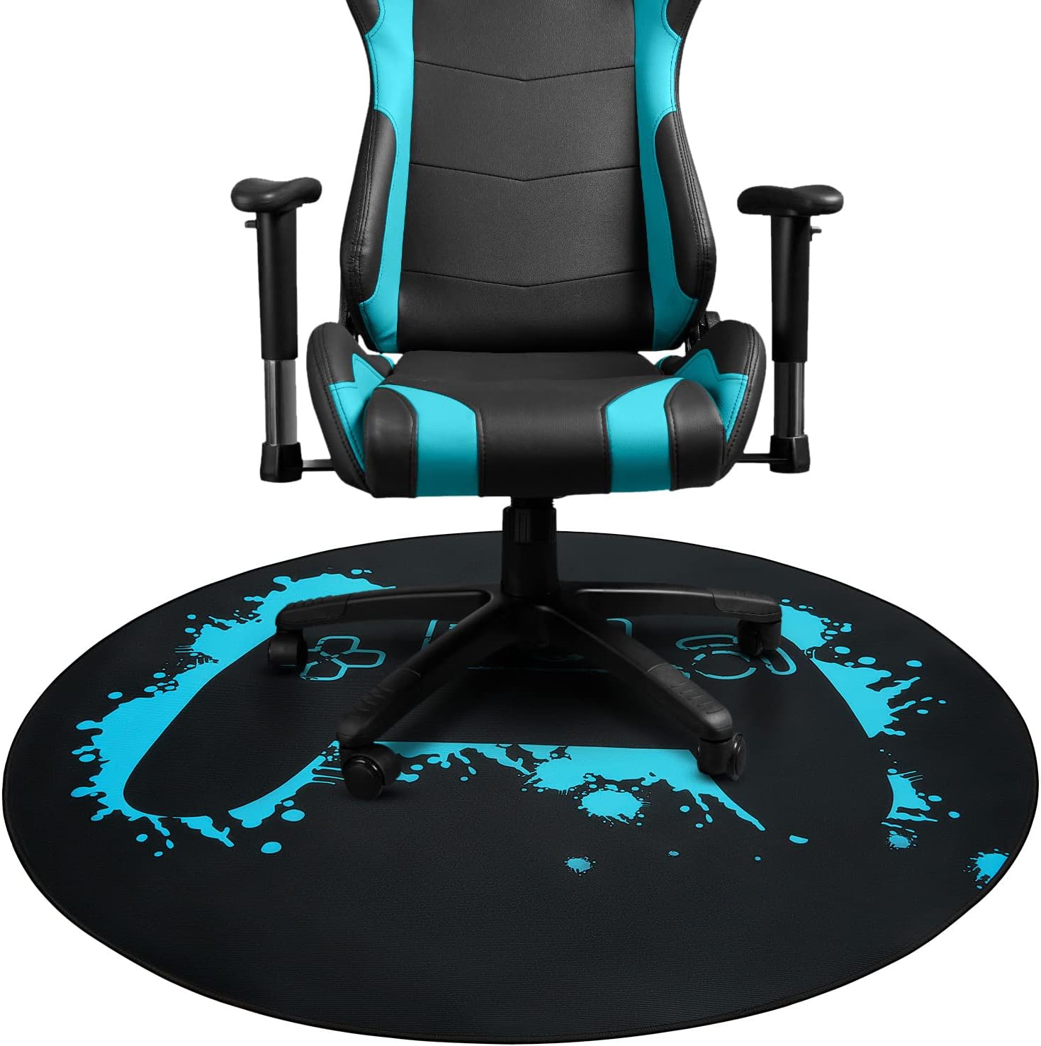 Gaming Chair Mat Round Chair Mat for Hardwood Floor Gaming Rugs Antislip Carpet Rug Floor Protector for Room Home Office, 47 Inch