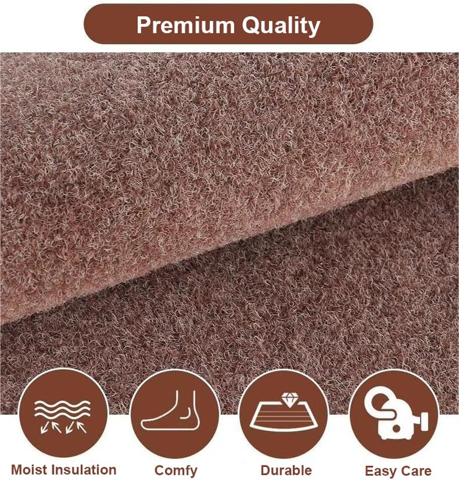 Round Chair Mat Office Round Area Rug for Hardwood Floor,Heavy Duty Computer Gaming Rolling Chair Mat,Strong Water Absorbent Floor Protector Carpet (Grey,24inch/60cm)