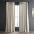 Faux  Silk Curtain Vintage Textured for Room Decor 50" W x 96" L (1 Panel), Mist Grey