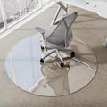 55"x55" Tempered Glass Office Chair Mat for Carpet - Round Carpet Protector Mat for Office Chair Hard Floor, 5mm Thickness, Non-Slip, Scratch Resistant, Transparent
