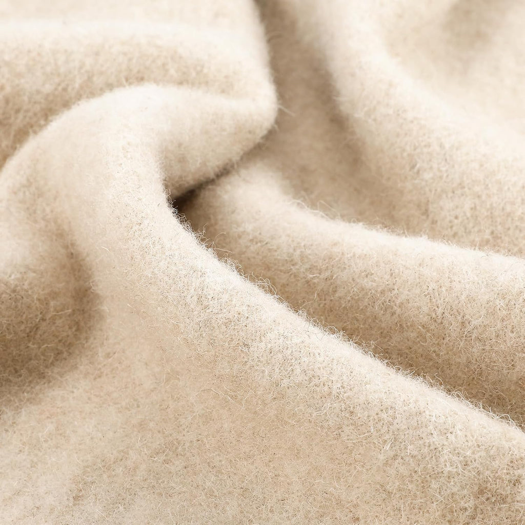 Military Wool Blanket, Warm Thick Washable Military 80% Wool Blanket for Camping, Outdoors, Sporting Events, Survival Kits, Travel, Picnics, 66" x 90"