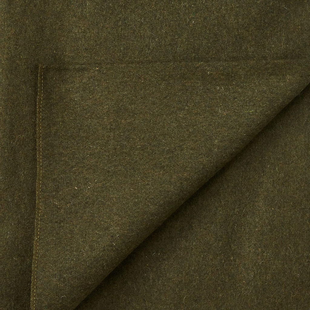 Olive Drab 80% Wool Fire Retardant Blanket - 66" X 90"