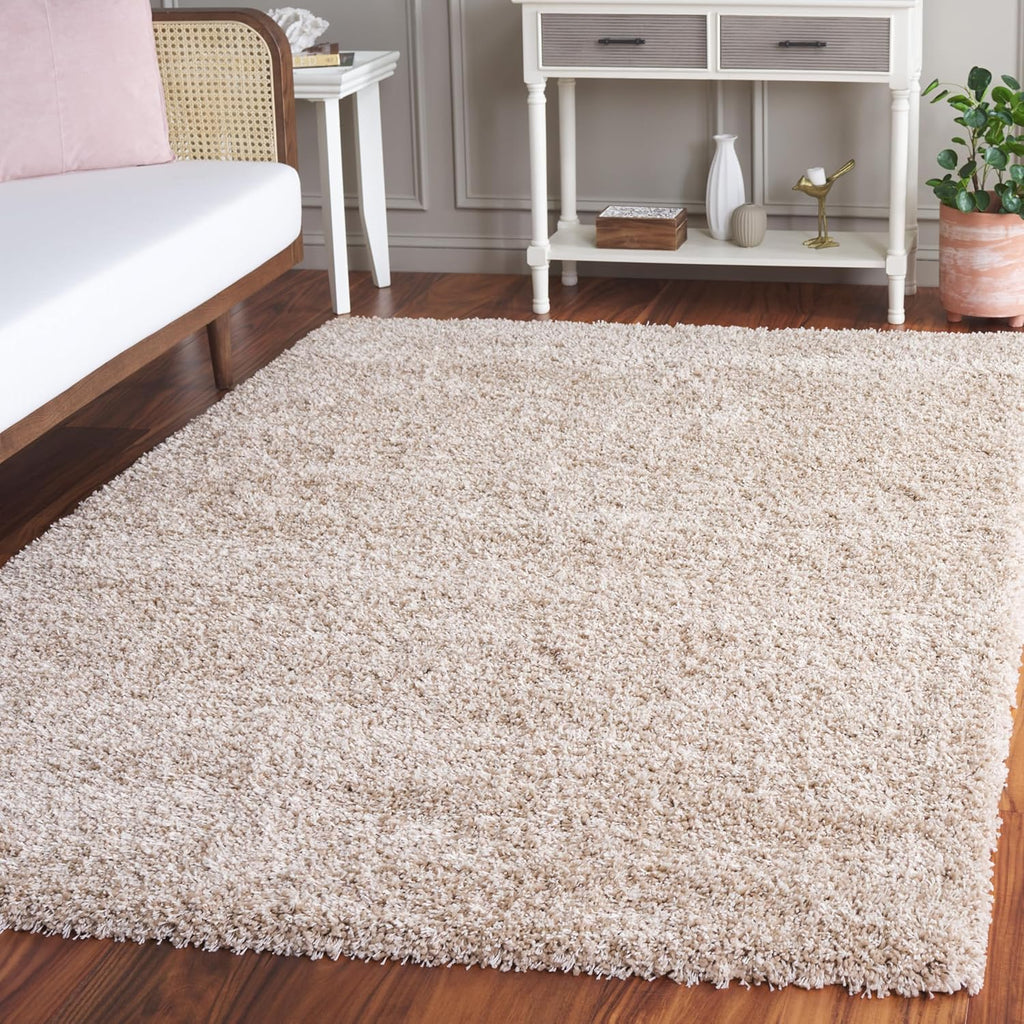 Handmade Wool Rug 5'3" x 7'6" | Beige | Ultra-Soft, Thick Pile | Non-Shedding & Easy Care | Ideal for: Living Room, Bedroom, Dining Room