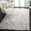 Handmade Botanical Pattern Wool Rug 4' x 6' | Beige | Ideal for: Living Room, Bedroom